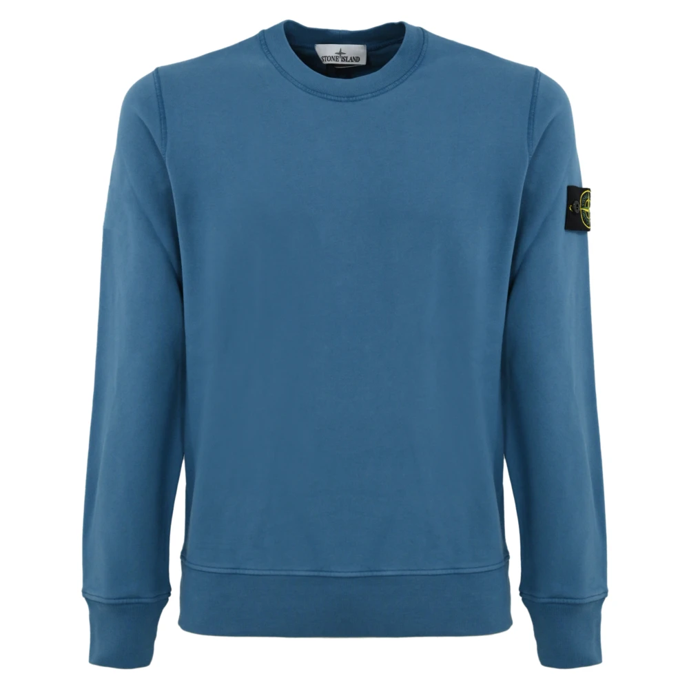 Blå Crewneck Sweater Bomuld Regular Fit