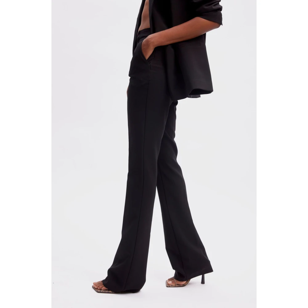 Gestuz Wijde Broek Hoge Taille Pasvorm Black Dames