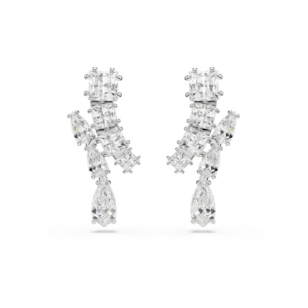 Swarovski Women's Gray Earrings, One Size, Elegant Crystal Stud Earrings