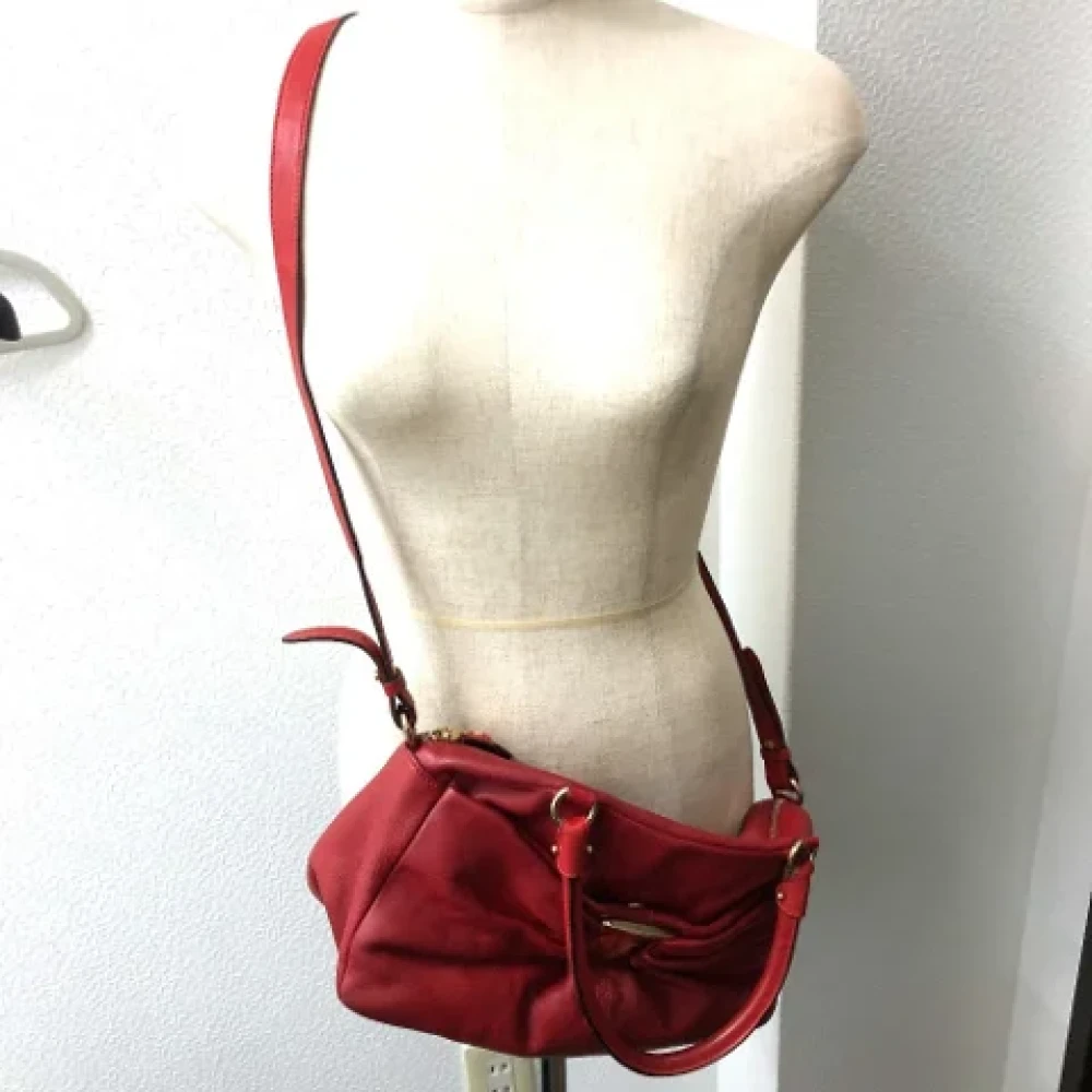 Salvatore Ferragamo Pre-owned Leather handbags Red Dames