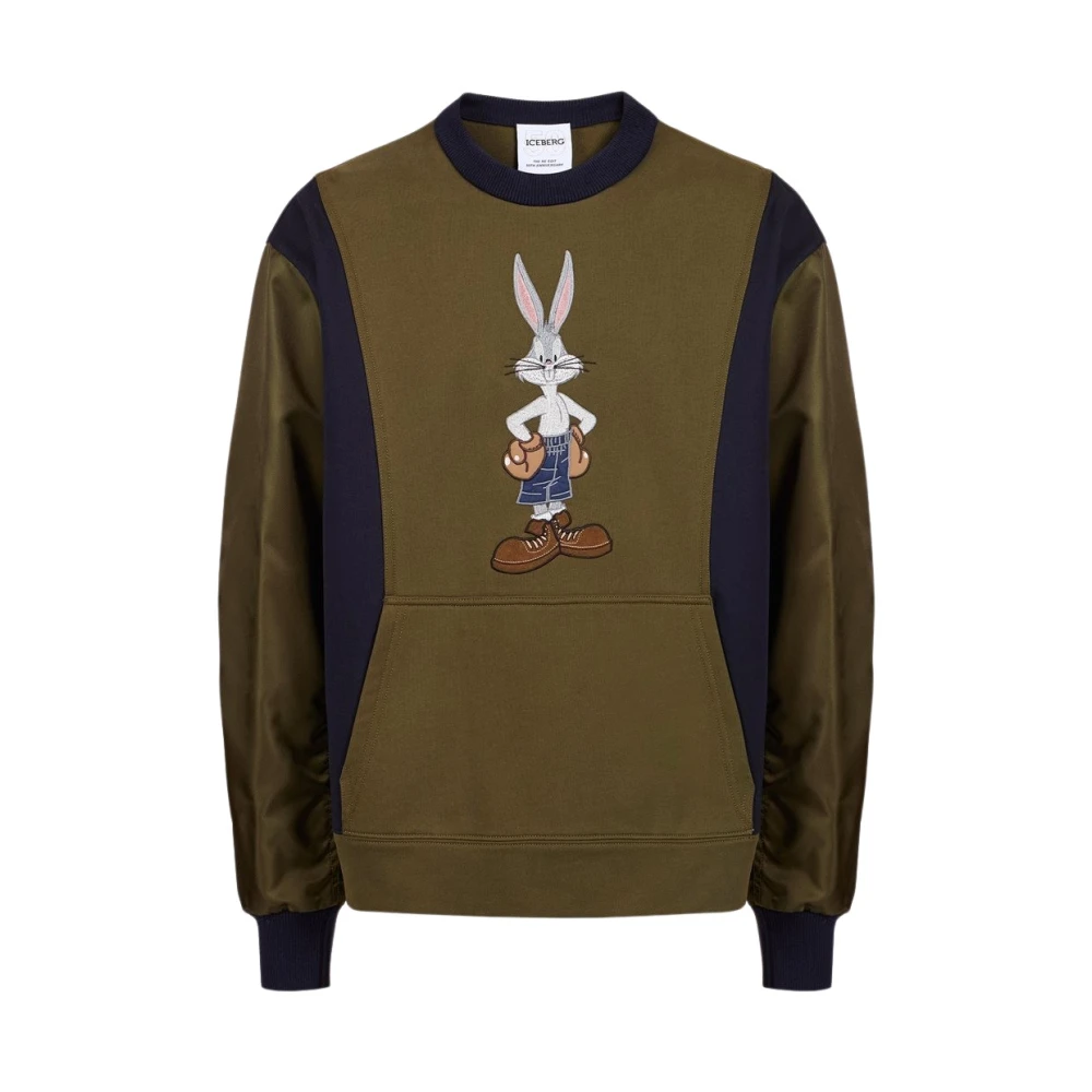 Iceberg De Re-Edit sweatshirt met Bugs Bunny Boxer Green Heren