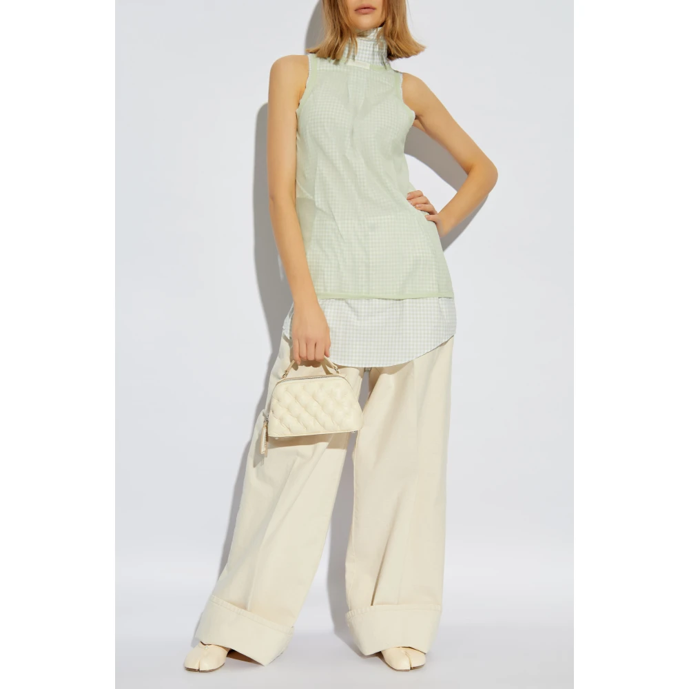 Maison Margiela Mouwloze top Green Dames