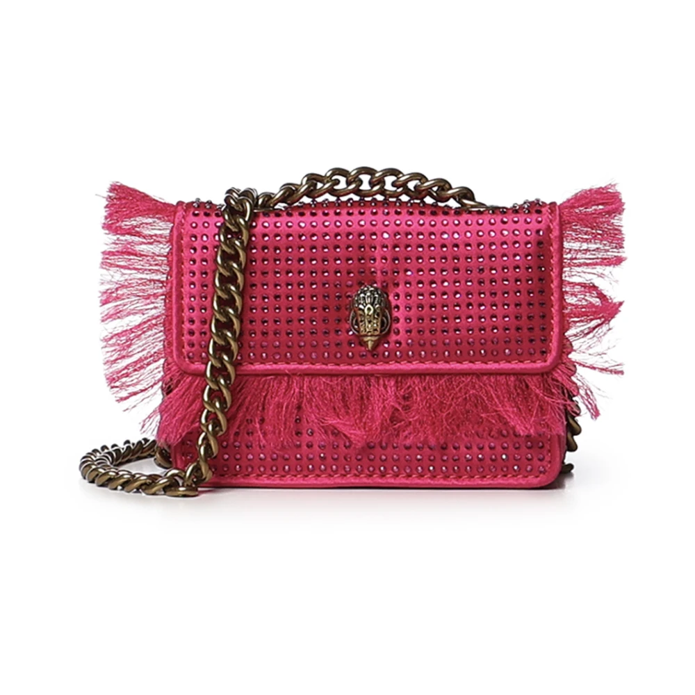 Kurt Geiger Donna Fuchsia Borsa Micro Kensington Con Cristalli - Immagine 3