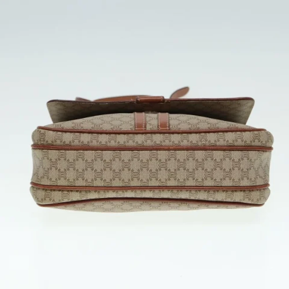 Celine Vintage Pre-owned Leather shoulder-bags Beige Dames