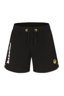 Svarta badshorts med logodetaljer