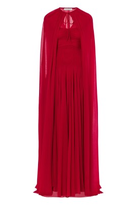 stretch-tulle-dress-with-cape