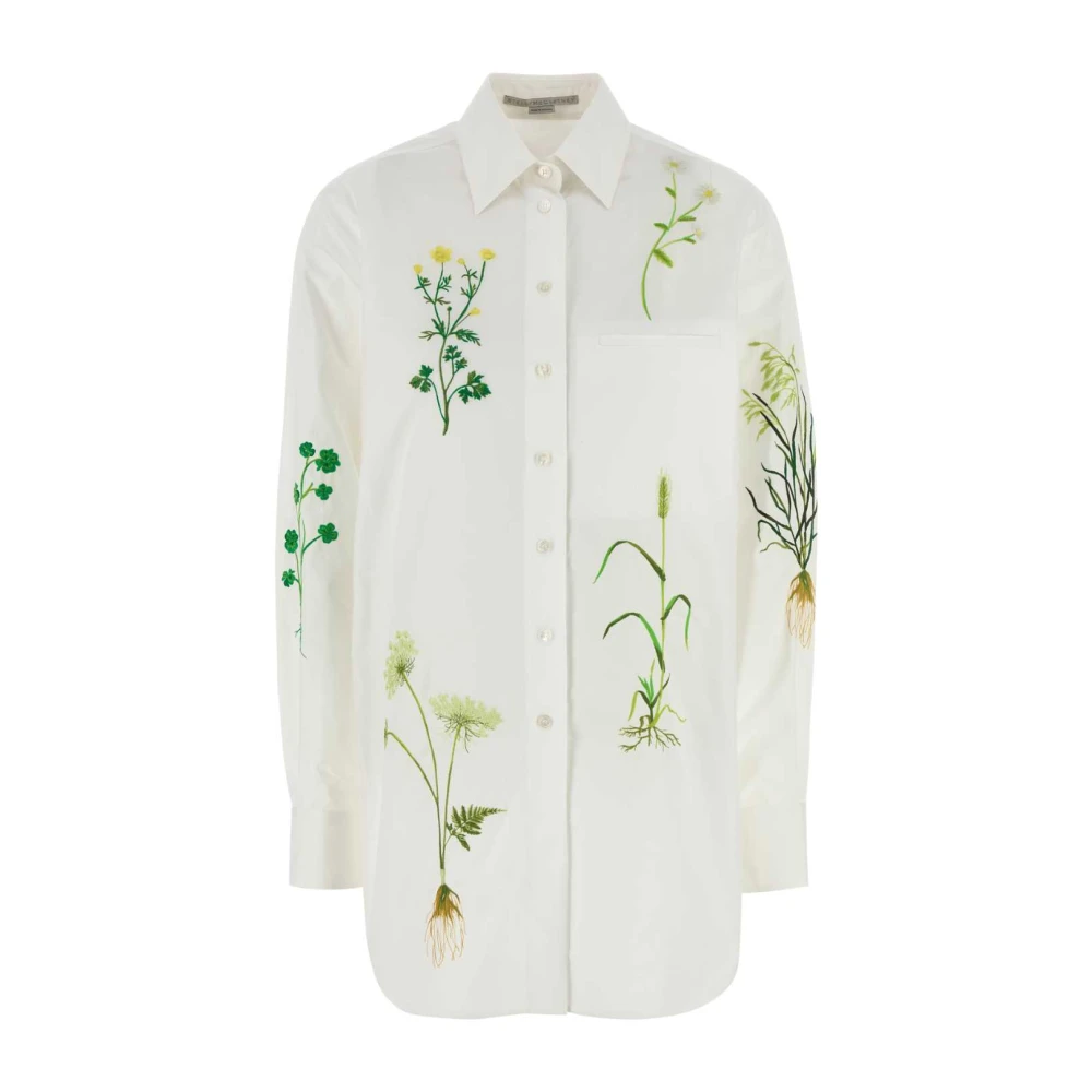 Stella Mccartney Witte Poplin Overhemd Klassieke Stijl Multicolor Dames