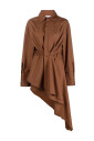 mini-robe-chemise-marron-en-coton