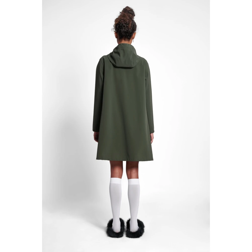 Stutterheim Lichtgewicht Matte A-Lijn Regenjas Green Dames