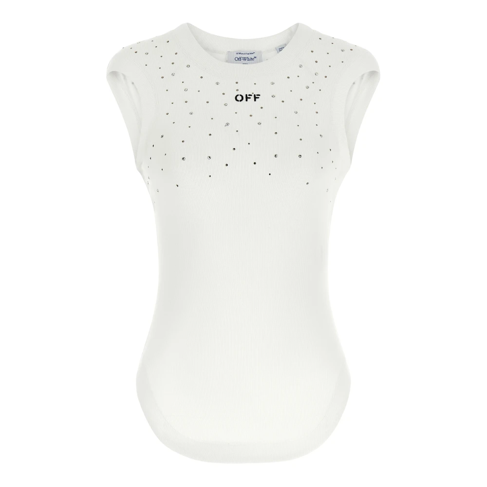Off White Women's White Tops - Off - Sleeveless Tops - Xs - Tops