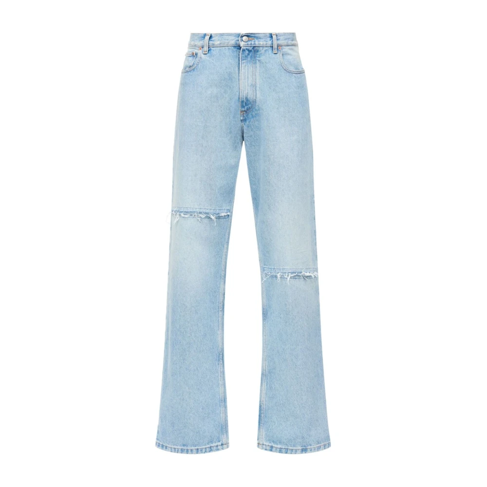 MM6 Maison Margiela Heldere Blauwe Distressed Denim Jeans Blue Heren