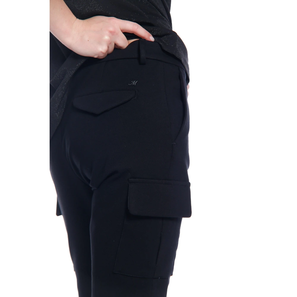 Mason's Curvy Fit Cargo Broek Black Dames