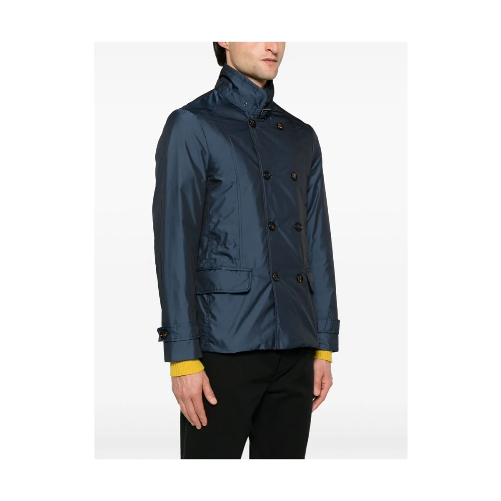 Moorer Donkerblauw Dubbelbreasted Buitenkleding Blue Heren