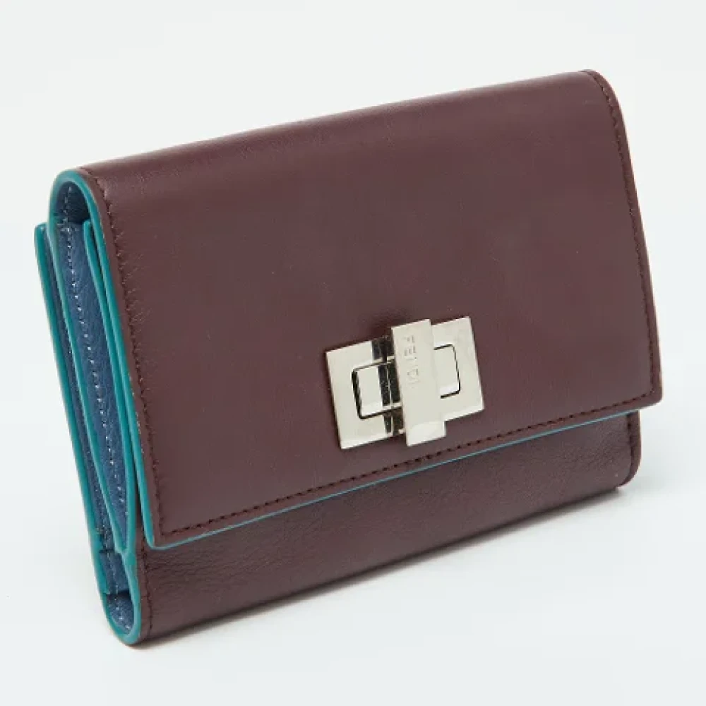 Fendi Vintage Pre-owned Leather wallets Red Dames