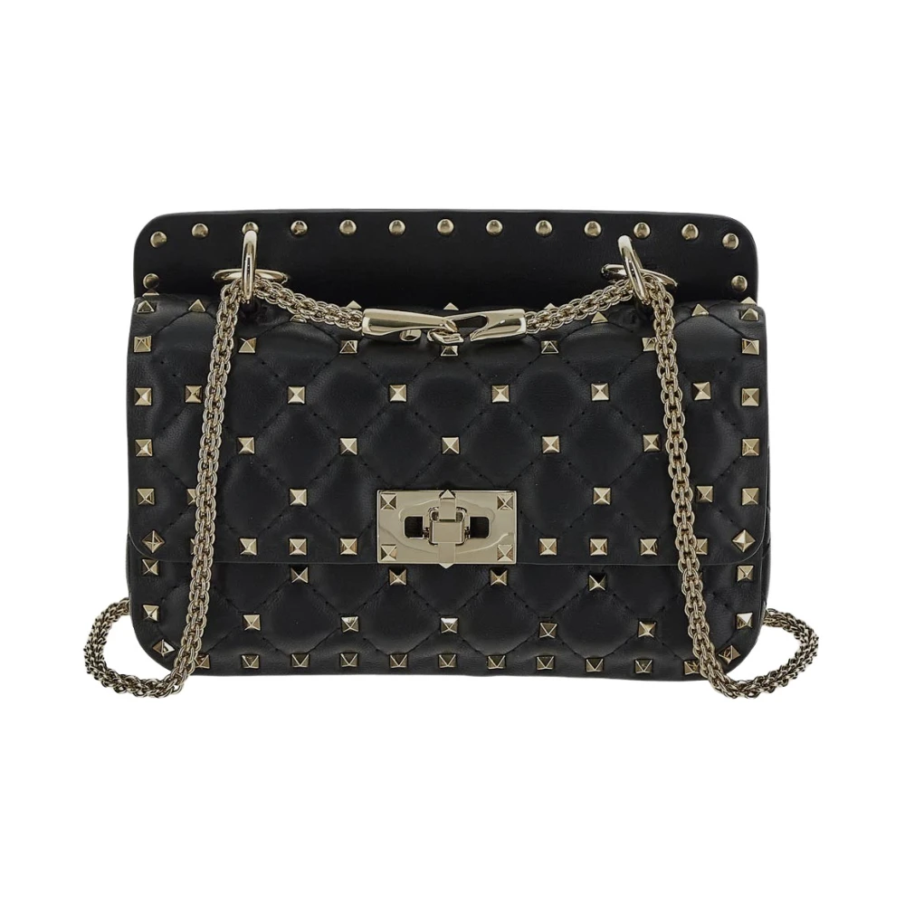 Valentino Garavani Spike Leren Tas Black Dames