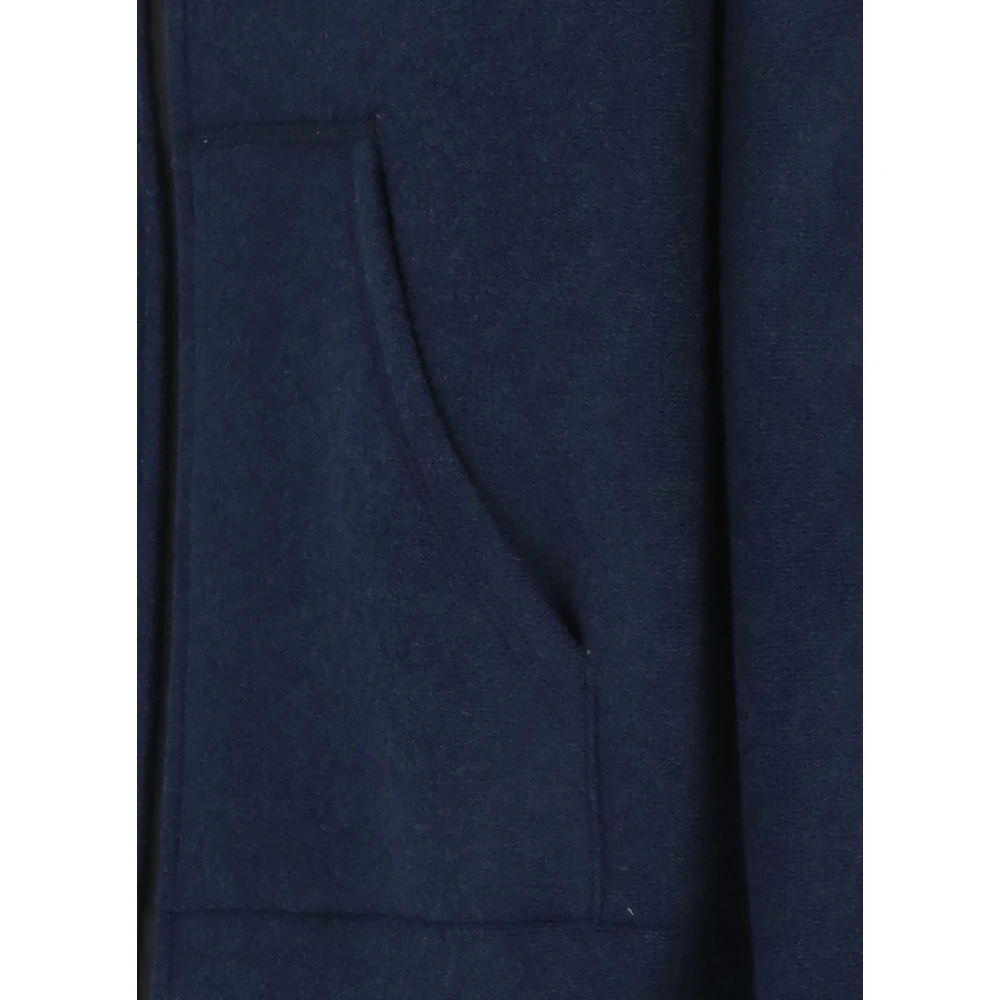 Saint Barth Blauwe Hoodie met Ritssluiting Blue Heren