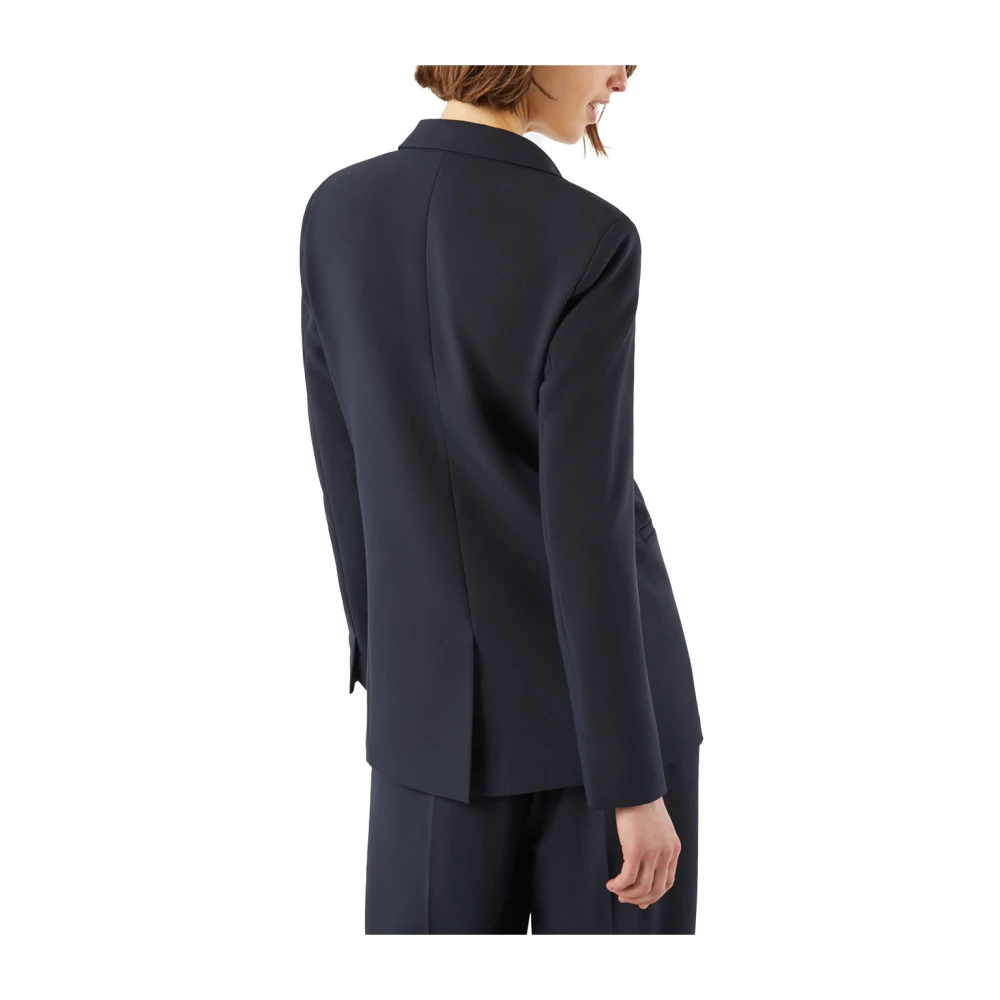 Pennyblack Dubbelbreasted blazer in bi-stretch cady Blue Dames