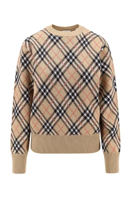 Räfflad Crew-neck Tröja Långa ärmar