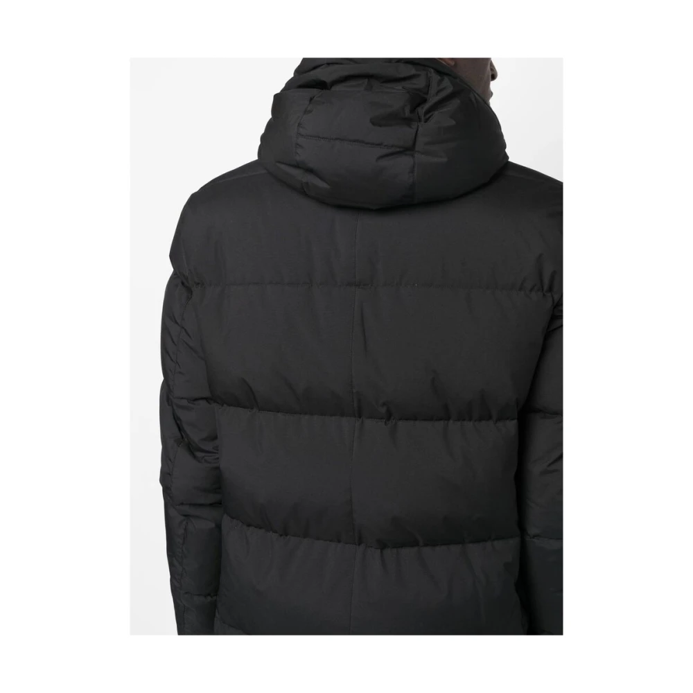 Herno Gewatteerde Pufferjas met Capuchon Black Heren