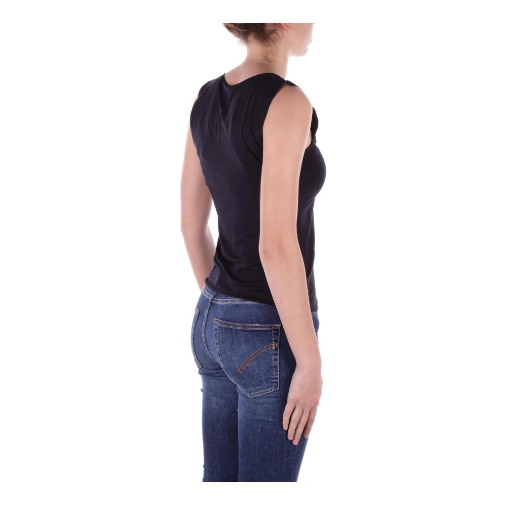 Emporio Armani Blauwe T-shirts en Polos Slim Fit Blue Dames