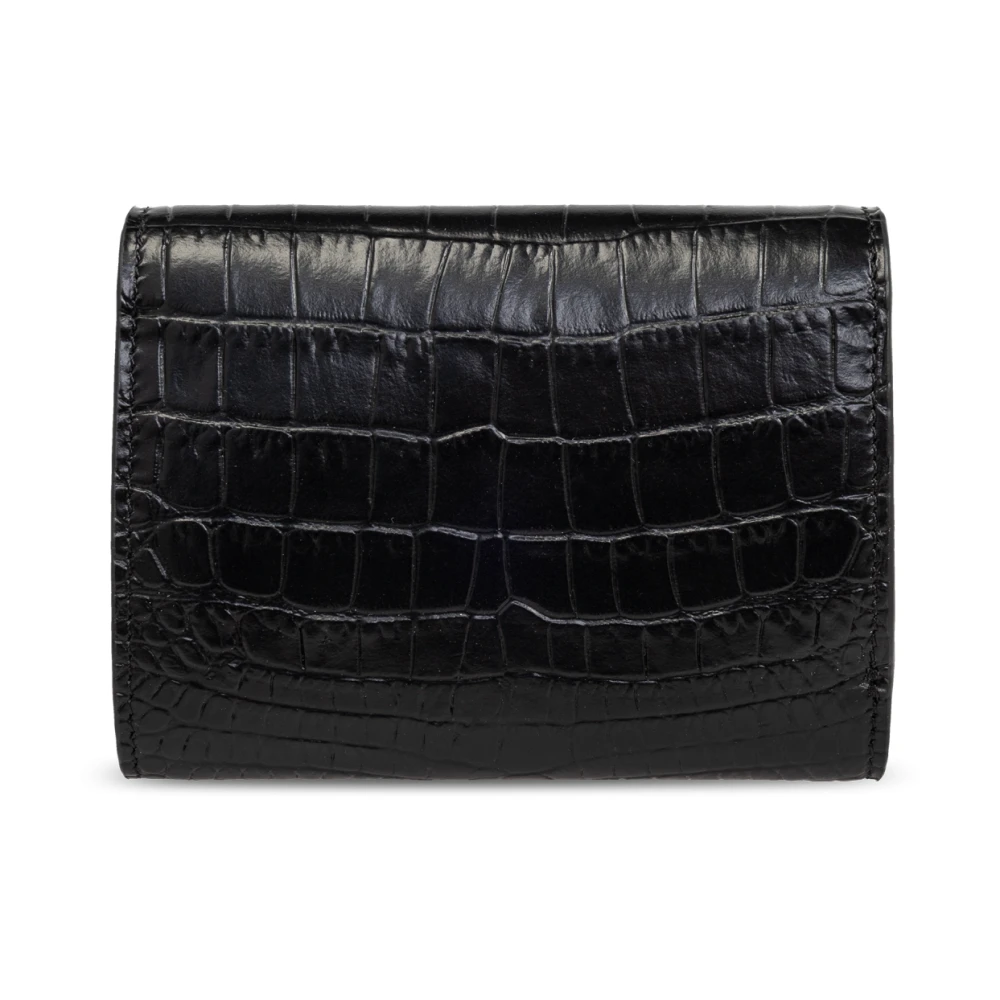 Versace Leren portemonnee Black Dames