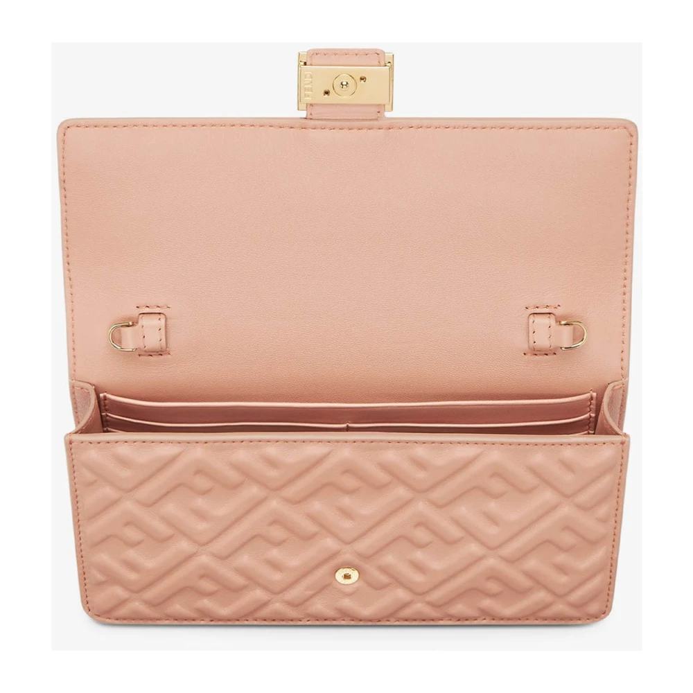 Fendi Roze Flap Schoudertas met FF Motif Pink Dames