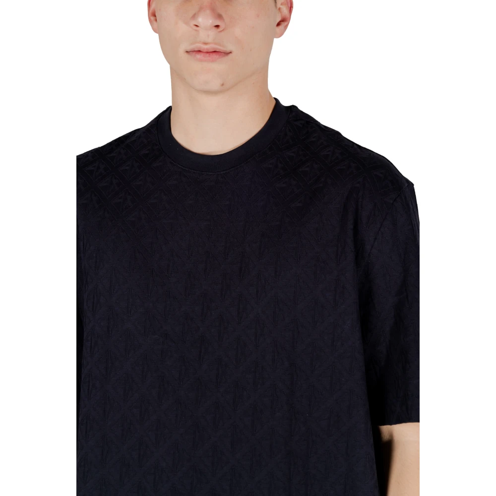 Armani Exchange Katoenen T-shirt korte mouwen lente zomer Blue Heren