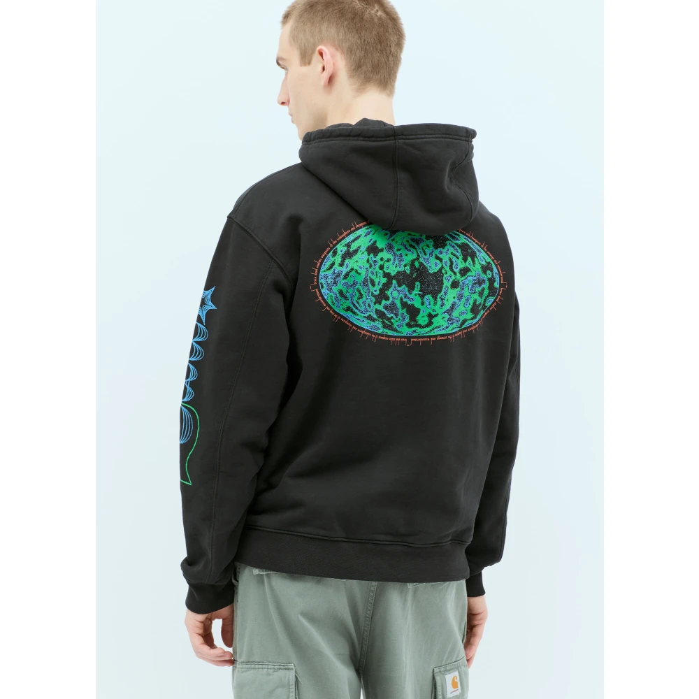 Brain Dead Grafische Print Hoodie Black Heren