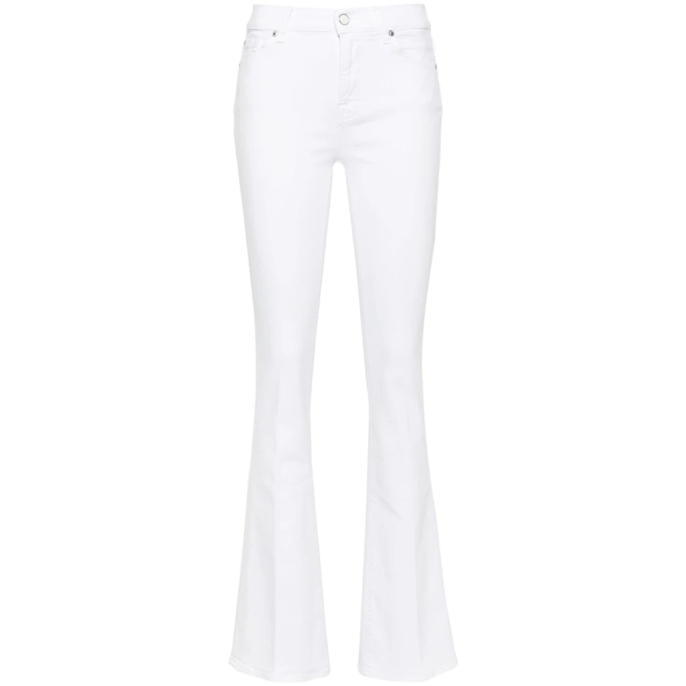 7 For All Mankind Bootcut Jeans met Hoge Taille White Dames