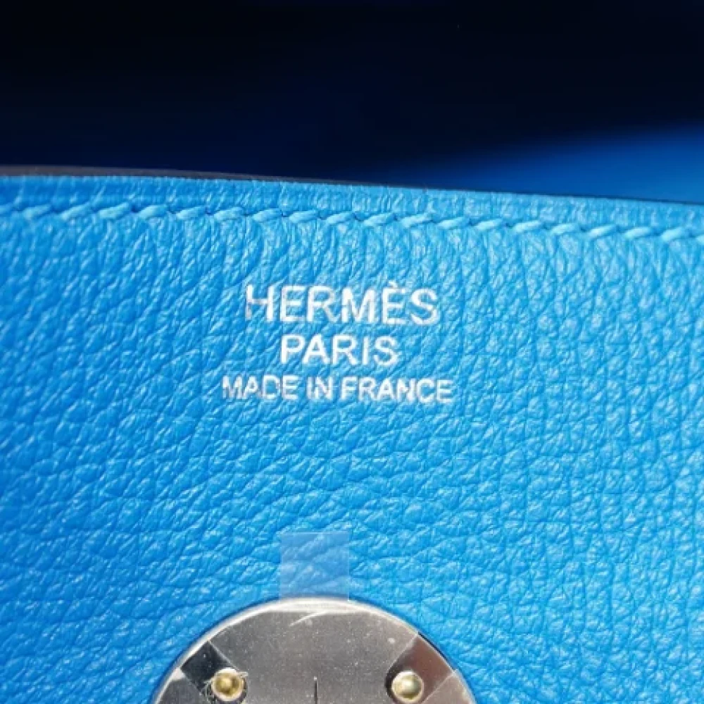 Hermès Vintage Pre-owned Leather handbags Blue Dames