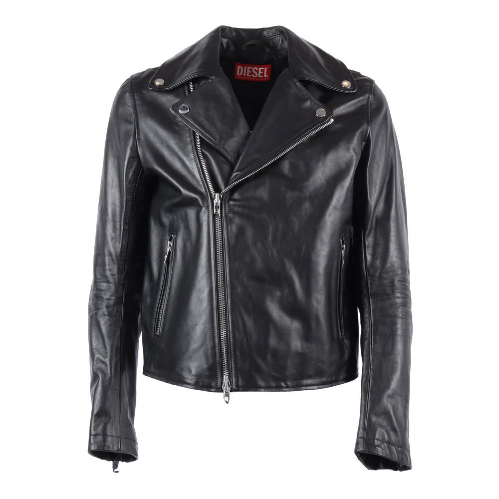 Diesel Black L-Eo-Wrd Jacket - Male - Leather Jackets - 2XL - Jackets