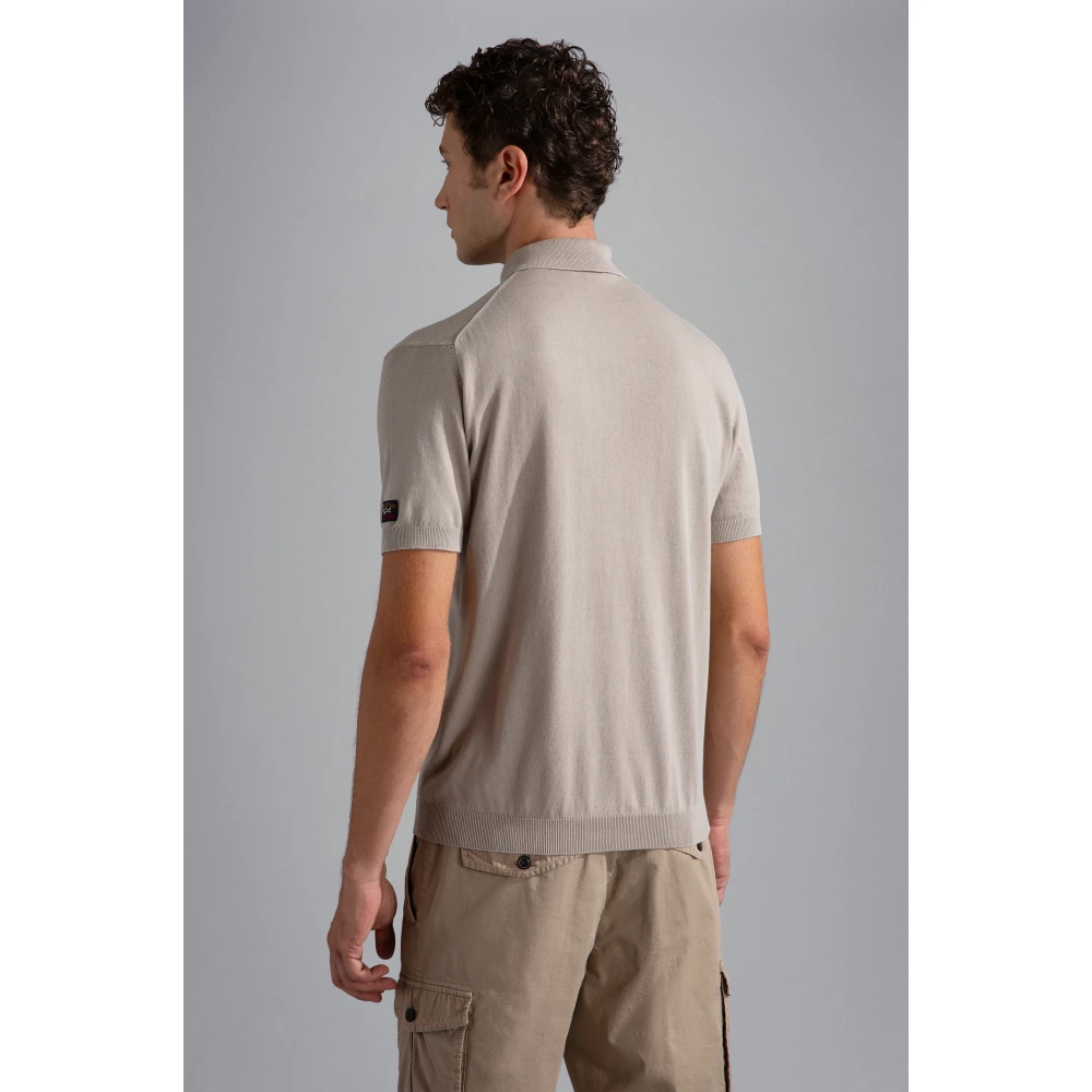 PAUL & SHARK Biologisch Katoen Beige Polo Shirt Beige Heren