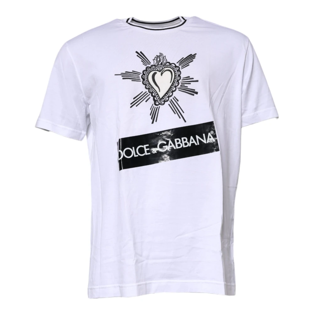 Dolce & Gabbana Uomo Bianco T-Shirt Sacro Cuore