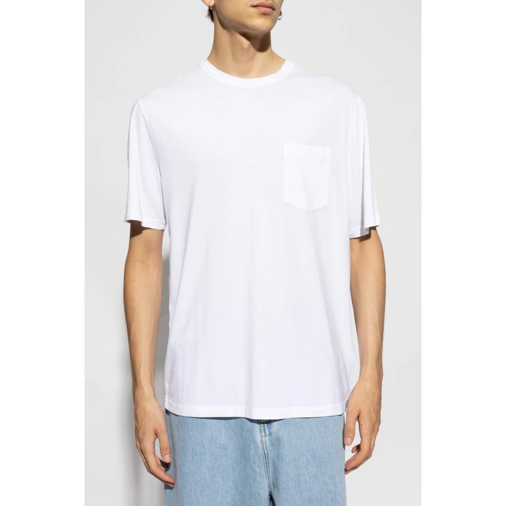 Officine Générale T-shirt met zak White Heren