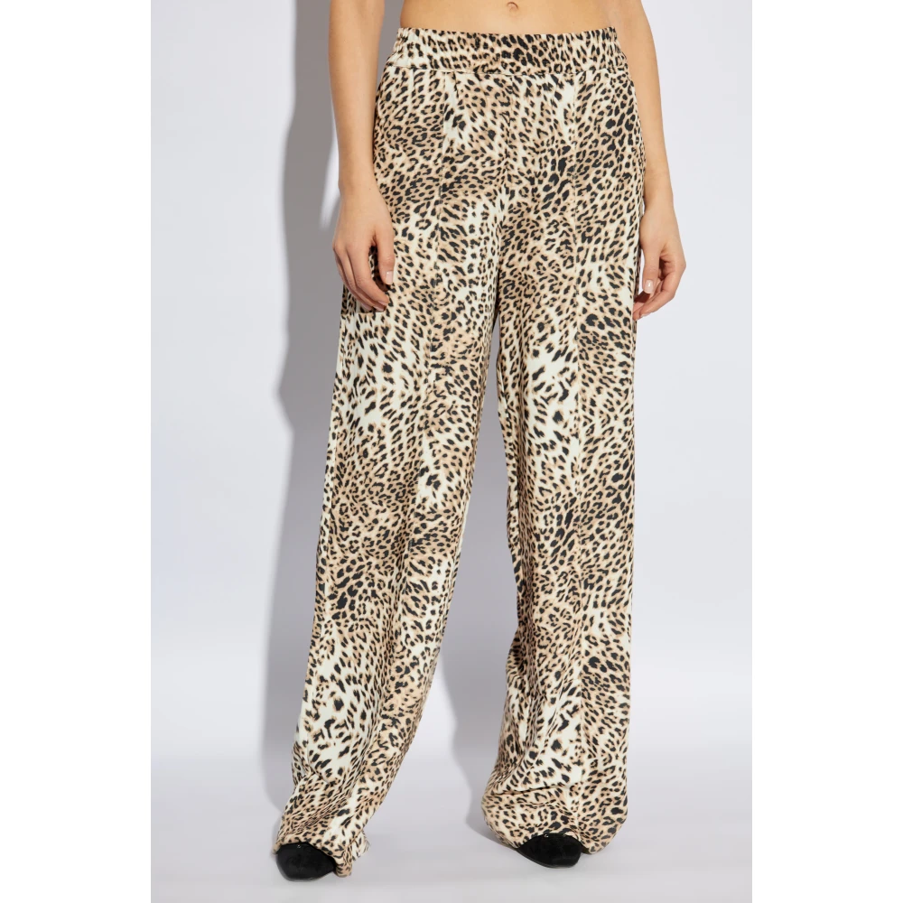 Gestuz Dierenprint broek Beige Dames