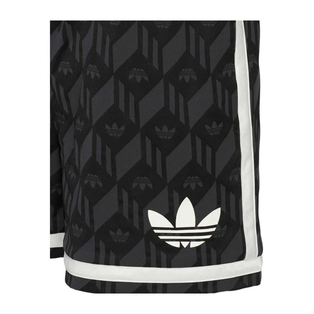 Adidas Retro Voetbalstijl Jacquard Shorts Black Heren