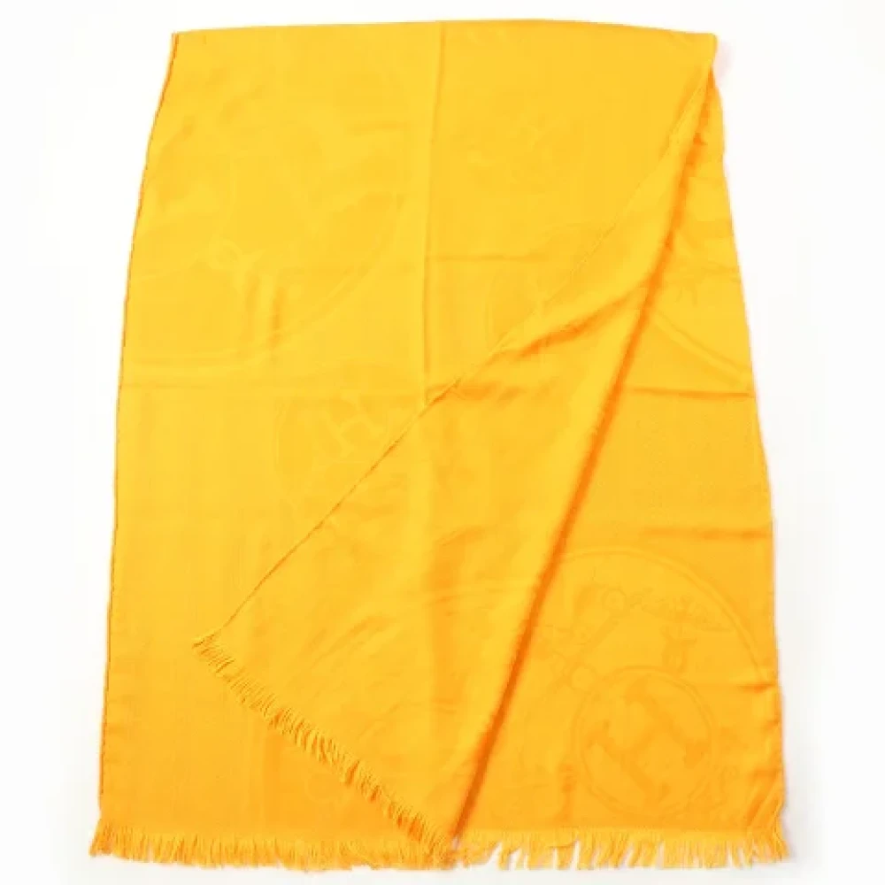 Hermès Vintage Pre-owned Cashmere scarves Orange Dames