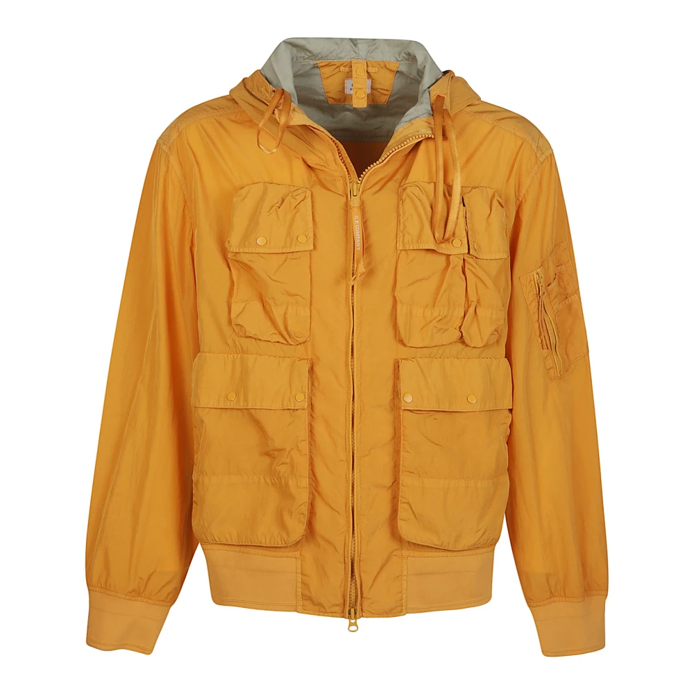 C.p. Company Men's Yellow Light Jackets, 2XL, Chrome-R Goggle Jacket