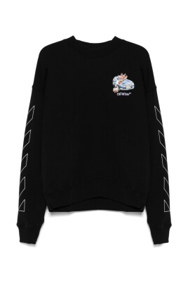 sweatshirt-noir-avec-logo-et-col-rond
