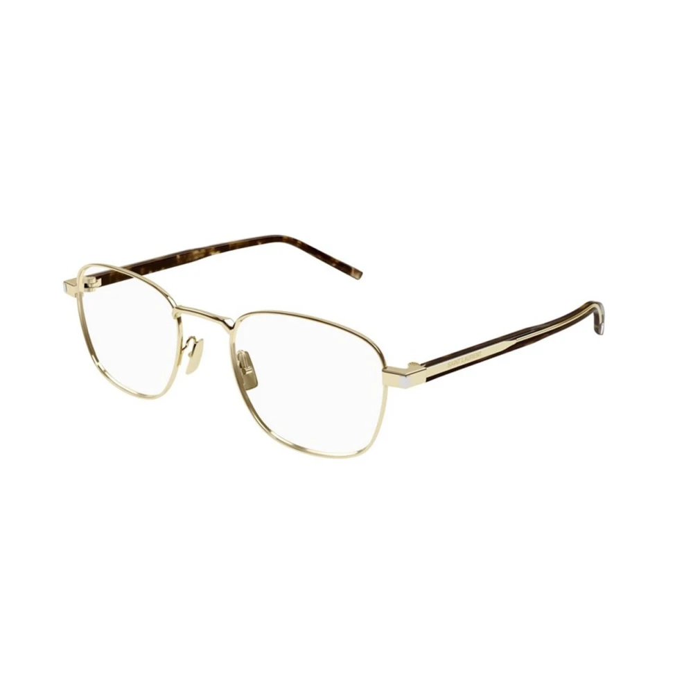 Saint Laurent Gouden Montuur Zonnebril Yellow Unisex