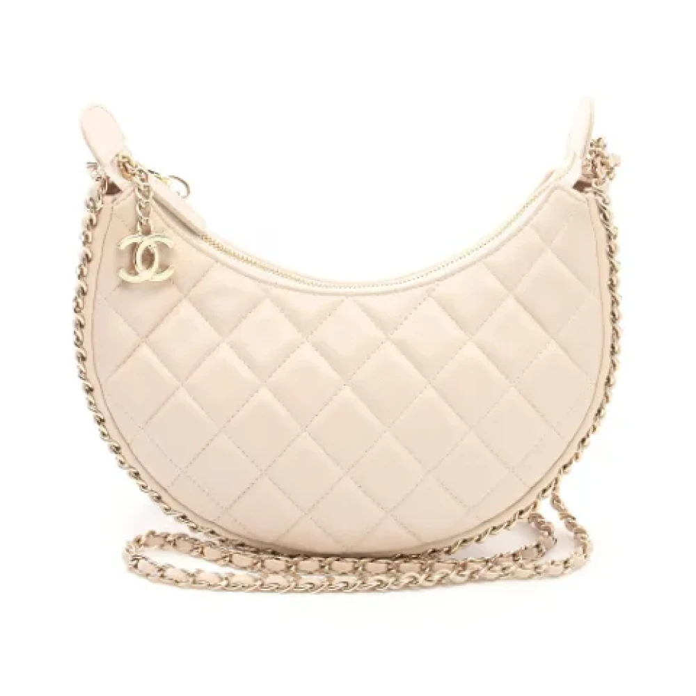 Chanel Vintage Pre-owned Leather shoulder-bags Beige Dames