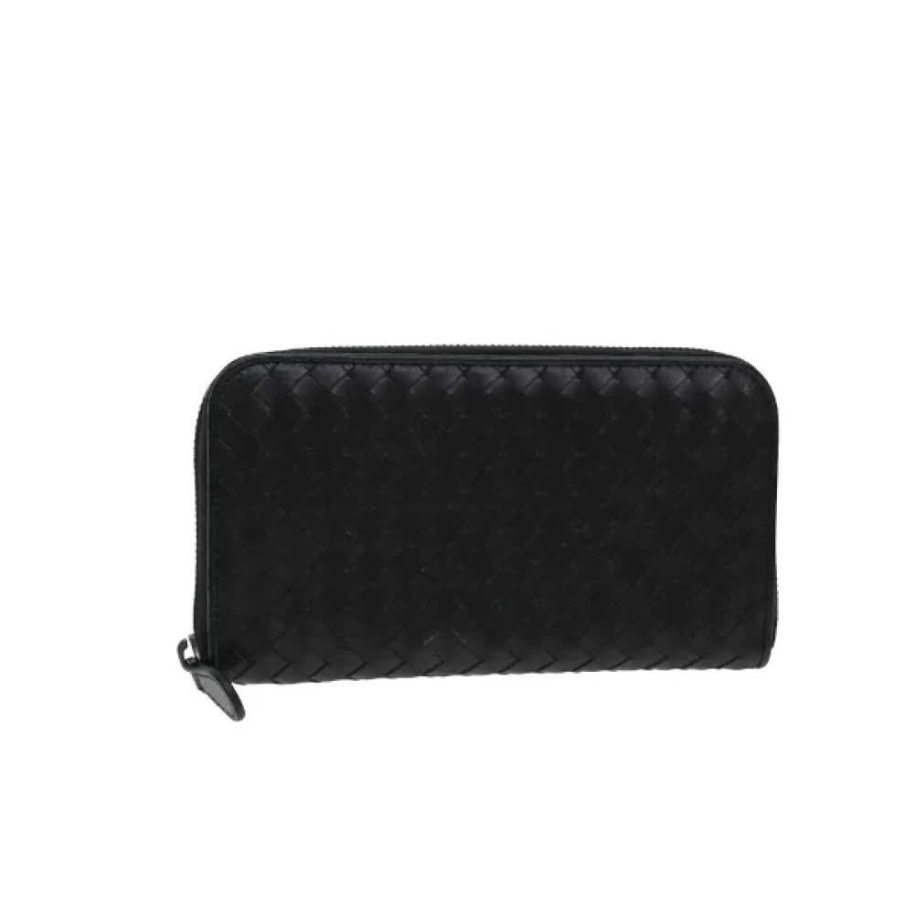 Bottega Veneta Vintage Pre-owned Leather wallets Black Dames