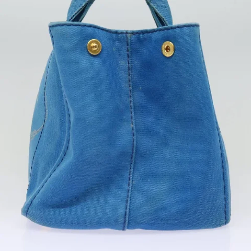 Prada Vintage Pre-owned Canvas totes Blue Dames
