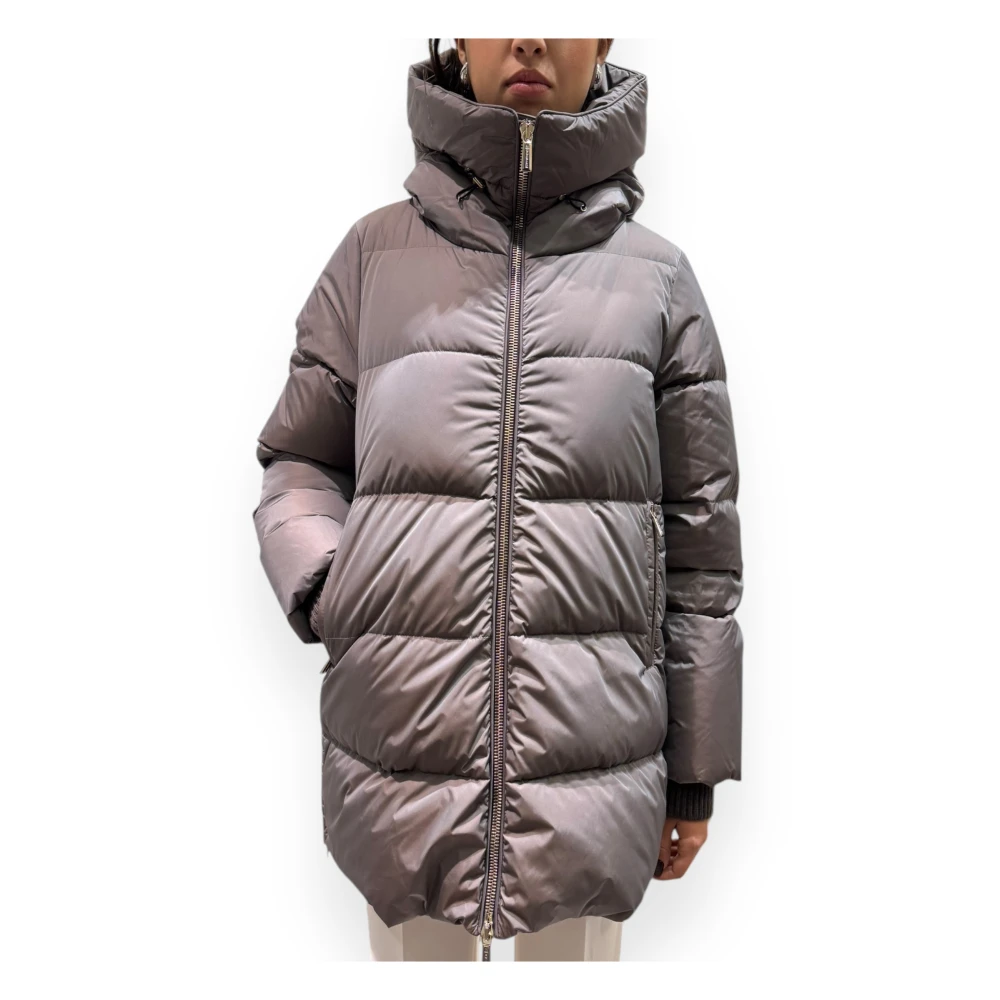 Moorer Dames Carinzia Donzen Jas Duif Grijs Brown Dames