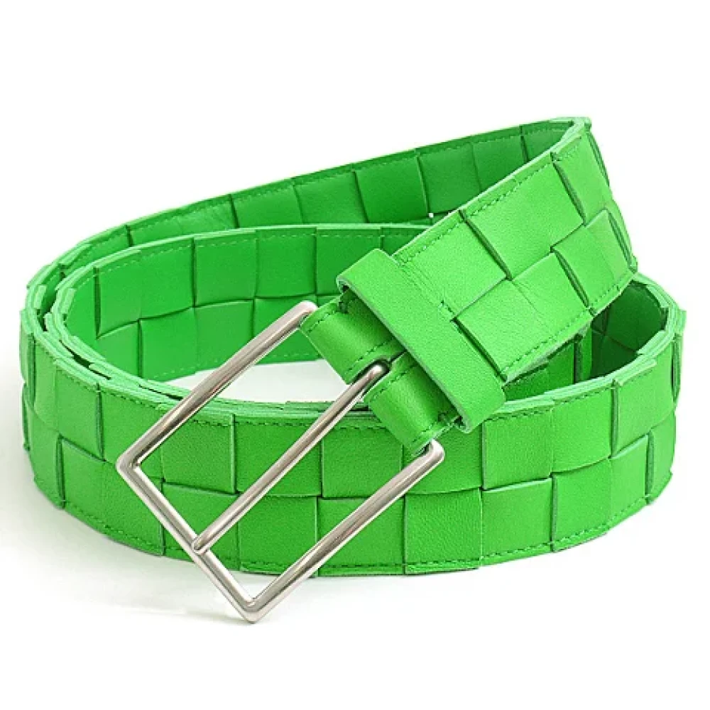 Bottega Veneta Vintage Pre-owned Leather belts Green Heren