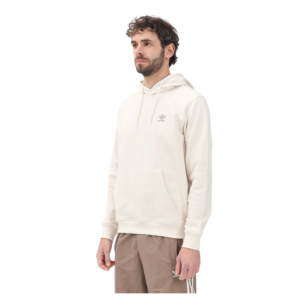 adidas Originals Essentials French Terry Hoodie Sweater Beige Heren