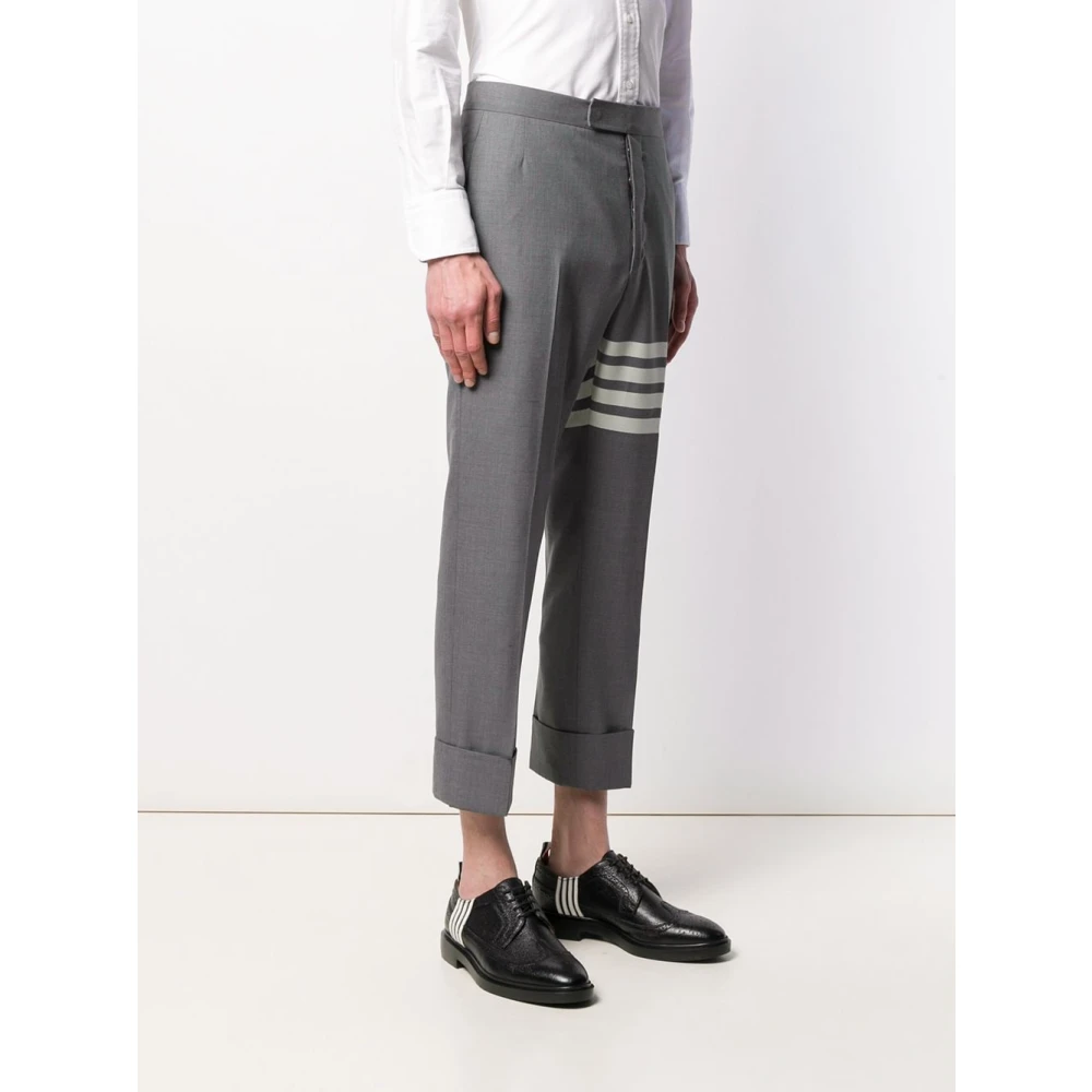 Thom Browne Grijze 4-Bar Broek Gray Heren