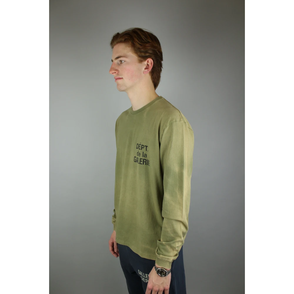 Gallery Dept. Vintage Olijf Longsleeve Tee Green Heren