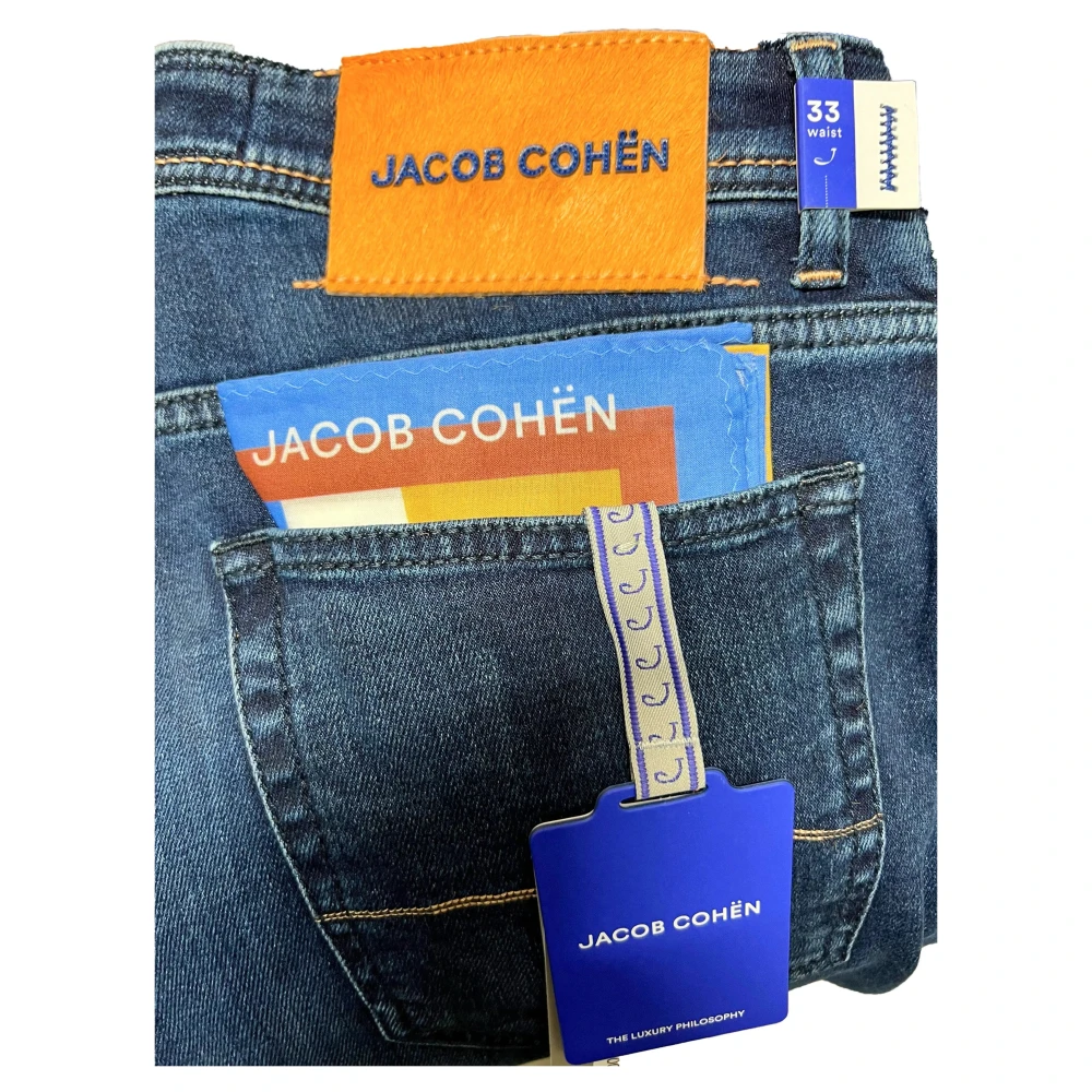 Jacob Cohën Slim Fit Peach Label Dark Blue Jeans Blue Heren