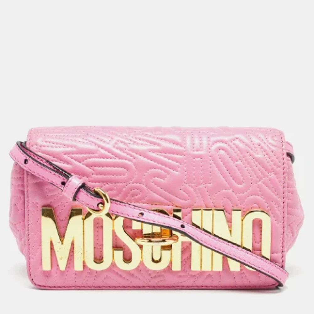 Moschino Pre-Owned Pre-owned Leather crossbody-bags Pink Dames